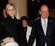 Le prince Albert II de Monaco et sa femme la princesse Charlene ont assisté à la cérémonie de la Croix-Rouge, à Monaco, le 21 février 2012