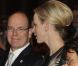 Le prince Albert II de Monaco et sa femme la princesse Charlene ont assisté à la cérémonie de la Croix-Rouge, à Monaco, le 21 février 2012