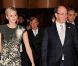 Le prince Albert II de Monaco et sa femme la princesse Charlene ont assisté à la cérémonie de la Croix-Rouge, à Monaco, le 21 février 2012