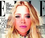 Mary-Kate Olsen dans un manteau Prada sur la couverture du magazine Elle UK d'avril 2012.