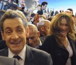 Nicolas Sarkozy et Carla Bruni au meeting de Marseille, le 19 février 2012.