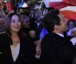 Nicolas Sarkozy et Carla Bruni au meeting de Villepinte, le 11 mars 2012.