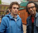 Benjamin de la Nouvelle Star et Manu Katché à Roland-Garros