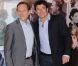 Charles Berling et Patrick Bruel  à l'avant-première du  Prénom , à Paris le 23 avril 2012.