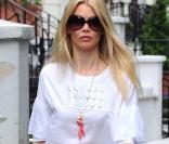 Claudia Schiffer à Londres, le 9/06/08