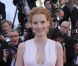 Jessica Chastain sur le tapis rouge de l'ouverture du festival de Cannes 2012 le 16 mai
