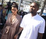 Kanye West et Kim Kardashian sur la Croisette à Cannes le 23 mai 2012