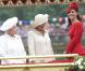 Kate Middleton, presque plus rouge que la barge royale Spirit of Chartwell, a bien failli éclipser Elizabeth II lors de la parade fluviale sur la Tamise pour le jubilé de diamant de la reine, à Londres, le 3 juin 2012.