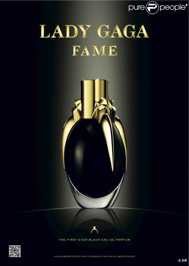 Première photo officielle de l'eau de parfum  Fame  que Lady Gaga sortira cet automne 2012.