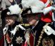 La reine Elizabeth II et le prince Philip lors de la cérémonie de l'Ordre de la Jarretière se déroulant du château Windsor à la chapelle Saint Georges, le 18 juin 2012