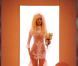Zahia Dehar sort d'une boîte de poupée Barbie pour le final de son défilé de mode haute couture automne-hiver 2012-2013 le 2 juillet 2012 à l'hôtel Salomon de  Rothschild  à Paris