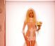Zahia Dehar sort d'une boîte de poupée Barbie pour le final de son défilé de mode haute couture automne-hiver 2012-2013 le 2 juillet 2012 à l'hôtel Salomon de  Rothschild  à Paris