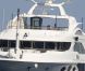 Voici le très beau yacht sur lequel Rihanna profite de quelques jours de vacances. Porto Cervo, le 16 juillet 2012.