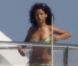 Rihanna sur un yacht à Porto Cervo, le 16 juillet 2012.