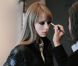 Edie Campbell pose dans le lookbook de la collection automne-hiver 2012-2013 shooté par Karl Lagerfeld