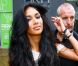 Nicole Scherzinger quitte son hôtel de Liverpool, le mardi 17 juillet 2012.