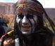 Johnny Depp métamorphosé en indien pour  The Lone Ranger . Juillet 2012.