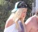 Tara Reid le 24 juillet 2012, quelques jours après son hospitalisation en sortant du Club 55 à Saint-Tropez