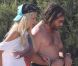 Tara Reid à la sortie du Club 55 à Saint-Tropez le 24 juillet 2012