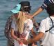 Tara Reid à la sortie du Club 55 à Saint-Tropez le 24 juillet 2012 prête à prendre la mer