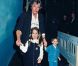 Alain Delon et ses enfants, Anouchka et Alain-Fabien, en novembre 1996.