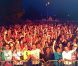  Clara Morgane lors du concert "ON THE BEACH" à Liège durant lequel elle s'est produite aux côtés du DJ Jey Didarko, son mari, et de ses danseurs Harmony et Fabso le 2 août 2012. 