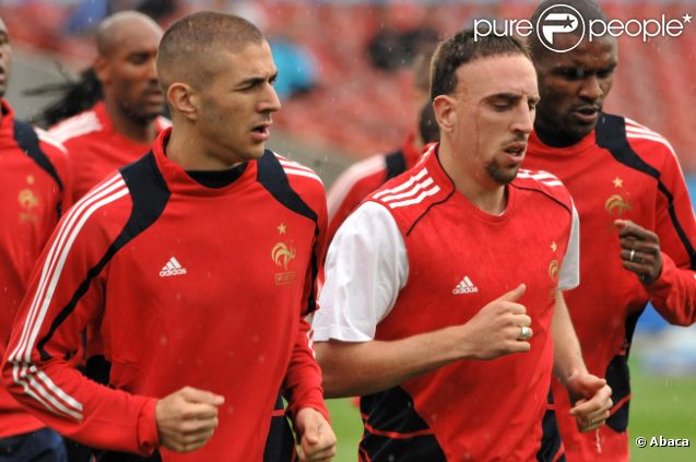 Karim Benzema et Franck Ribéry, à Zurich, en juin 2008.