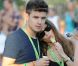 Le chanteur Liam du groupe One Direction avec sa petite amie Danielle assistent au V Festival, le samedi 18 août 2012.