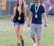 Liam du groupe One Direction avec sa petite amie Danielle assistent au V Festival, le samedi 18 août 2012.