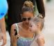 Nicole Richie et sa fille Harlow déguisée en ballerine lors d'une fête d'anniversaire à Beverly Hills. Le 19 août 2012.