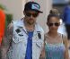 Joel Madden, Nicole Richie et leur fils Sparrow déguisé en pirate lors d'une fête d'anniversaire. Beverly Hills, le 19 août 2012.