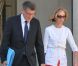 Le ministre de l'éducation national Vincent Peillon et la ministre du commerce extérieur Nicole Bricq quittent l'Élysée à l'issue du conseil des ministres du 29 août 2012.