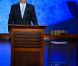 Clint Eastwood prononce un discours et s'adresse à une chaise vide lors du congrès républicain à Tampa le 30 août 2012