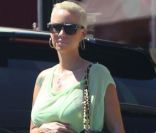  EXCLU : Amber Rose, enceinte, fait du shopping à Los Angeles le 1er septembre 2012  
