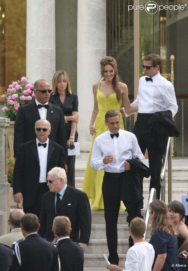 Angelina Jolie, Brad Pitt et George Clooney à Cannes en 2007