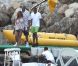 Jay-Z et sa femme Beyoncé retournent sur leur yacht au large de Monaco le 6 septembre 2012