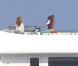 Beyoncé et son mari Jay-Z profitent de leurs vacances sur leur yacht le 4You à Cagnes-sur-Mer, le 6 septembre 2012