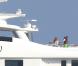 Beyoncé et son mari Jay-Z profitent de leurs vacances sur leur yacht le 4You à Cagnes-sur-Mer, le 6 septembre 2012