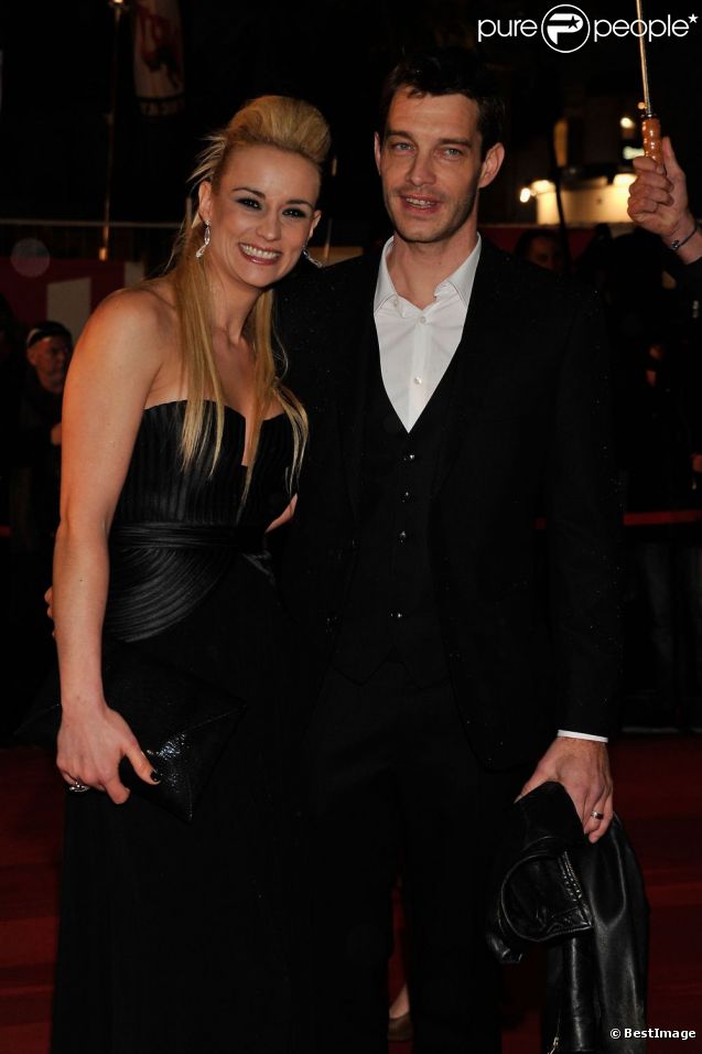 Elodie Gossuin et son époux Bertrand en janvier 2012.