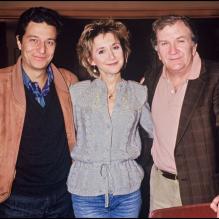 Christian Clavier, Marie-Anne Chazel et Pierre Mondy au Théâtre de la Michaudière - 25/10/1986 - Paris