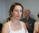 Annie émue lors de son mariage avec Thierry le samedi 15 septembre 2012.