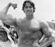 Arnold Schwarzenegger au Festival de Cannes en 1977.