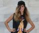 Melissa Satta arrive au défilé Just Cavalli printemps-été 2013. Milan, le 21 septembre 2012.