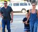 Martin Kirsten, Heidi Klum et sa fille Leni à Los Angeles, le 24 septembre 2012.
