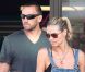 Martin Kirsten, Heidi Klum et sa fille Leni quittent le magasin Big 5 à Los Angeles. Le 24 septembre 2012.