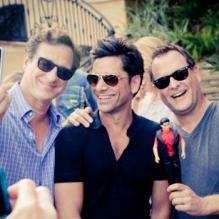 Bob Saget, John Stamos et Dave Coulier de la série <em>La fête à la maison</em> à Los Angeles - septembre 2012.