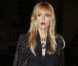 Rachel Zoe stylée tout en noir à l'École Nationale Supérieure des Beaux-Arts où avait lieu le défilé Lanvin printemps-été 2013. Paris, le 27 septembre 2012.