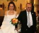 Thierry Olive et Annie lors de leur mariage religieux en l'église de Gavray, le 14 septembre 2012
