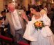 Thierry Olive et Annie lors de leur mariage religieux en l'église de Gavray, le 14 septembre 2012