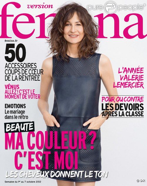 Retrouvez l'interview de Valérie Lemercier dans  Version Femina , 1er octobre.